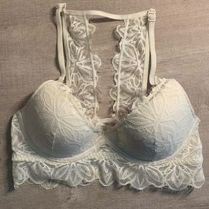 VS Pink White Lace Bralette